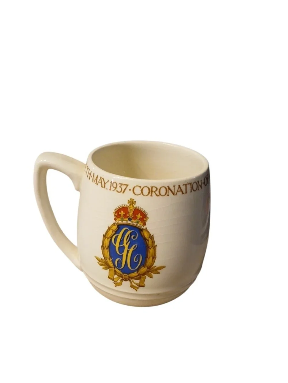 Vintage 1930s Coronation Mug | King George VI and Queen Elizabeth